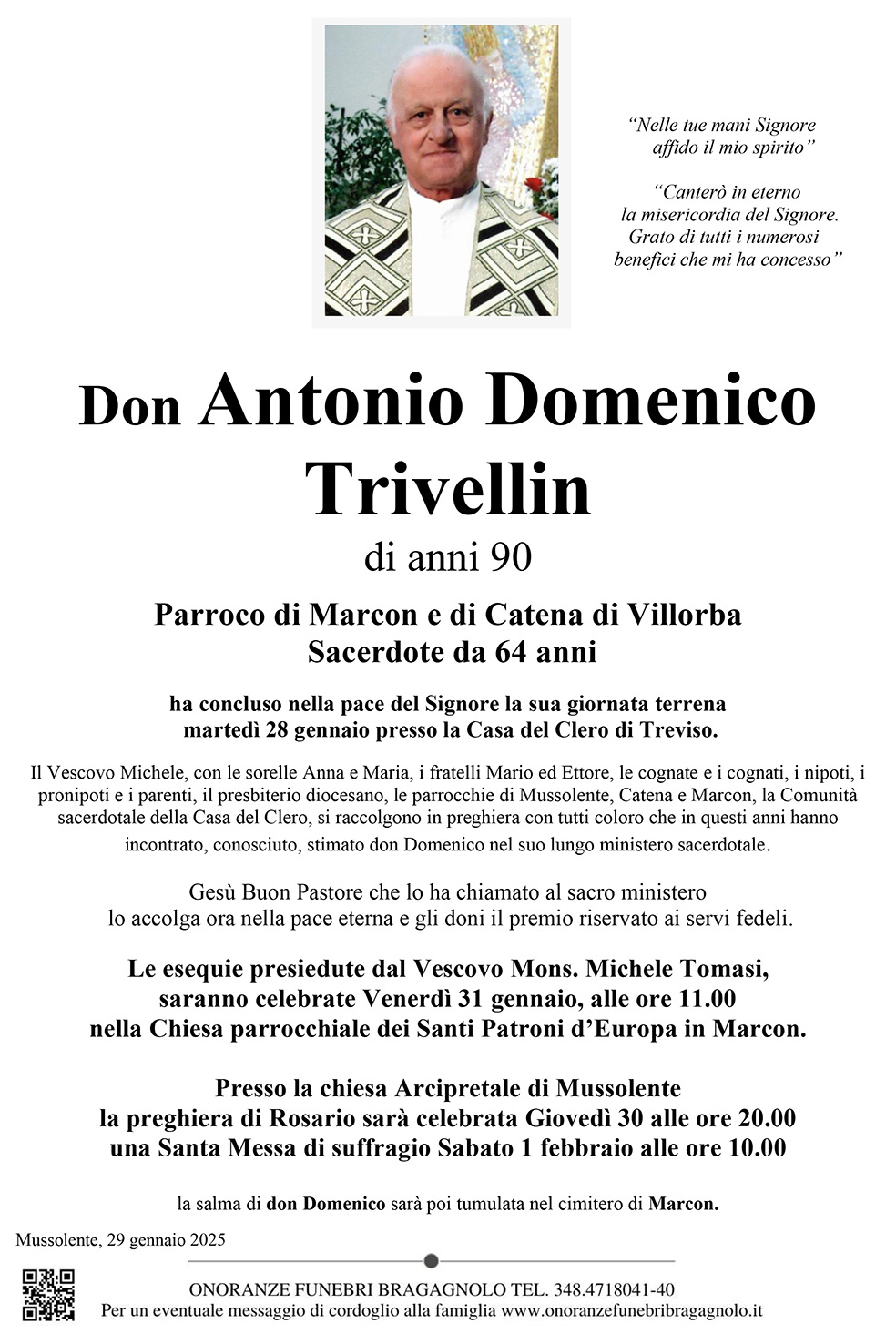 epigrafe Don Antonio Domenico Trivellin